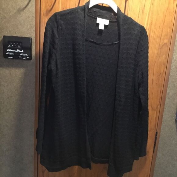 NWOT. Loft Brand Women’s Size MP Black Eyelet Sweater - Picture 7 of 13
